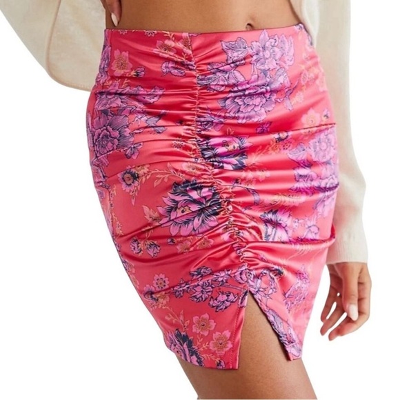 Free People Pink and Purple Mini Skirt - Picture 3 of 9